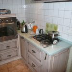 Кухня с фасадами массив дуба 5 Фото мебели